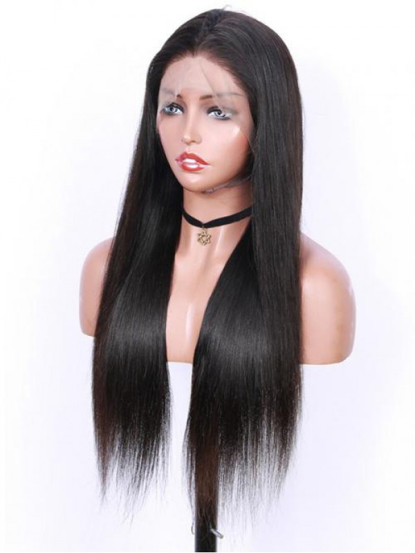 Long Straight 360 Lace Frontal Remy Human Hair Wig