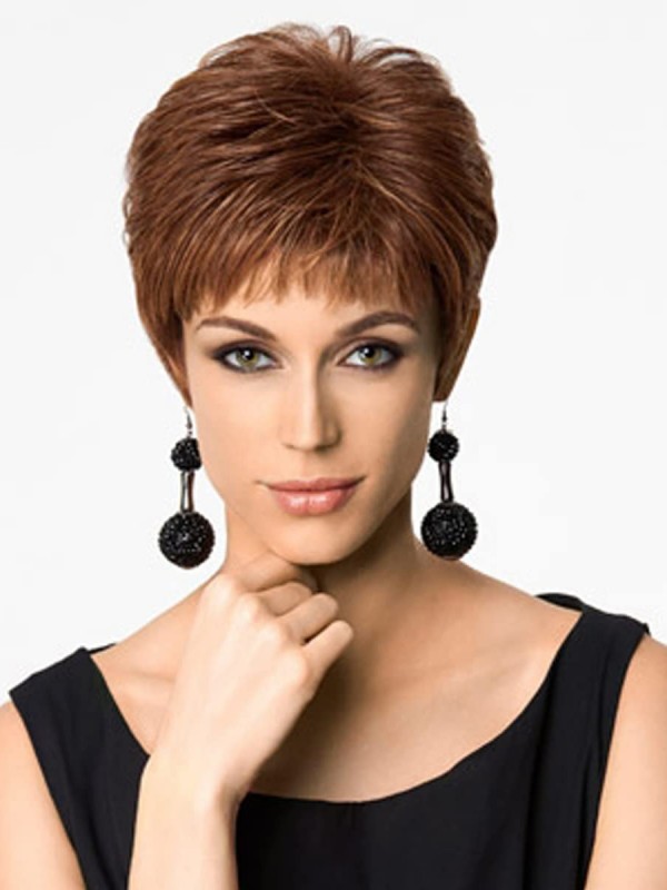 Short Auburn Hair Pixie Cut Synthetic Wigs