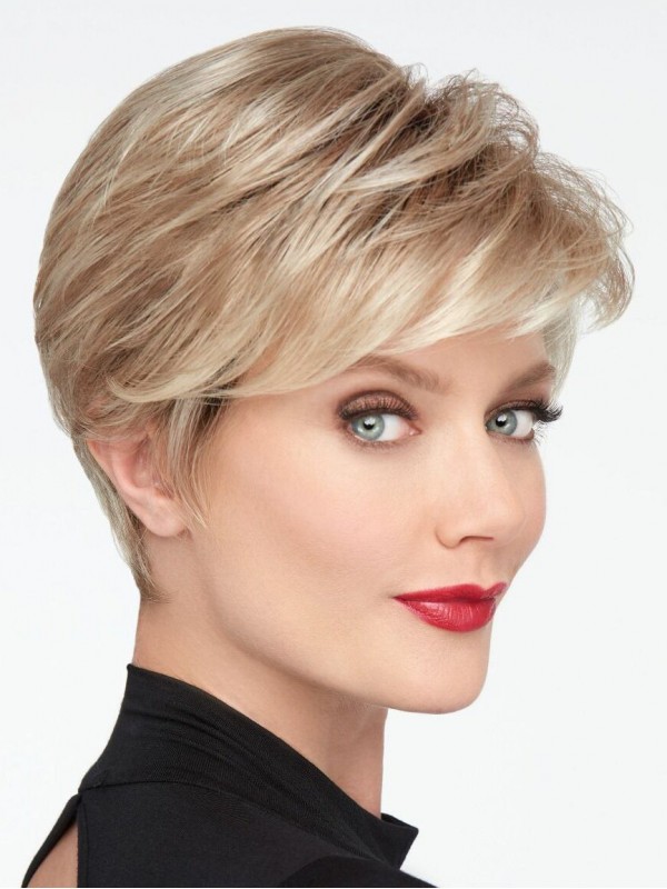 Short Stylish 6" Blonde Lace Front Synthetic Wigs