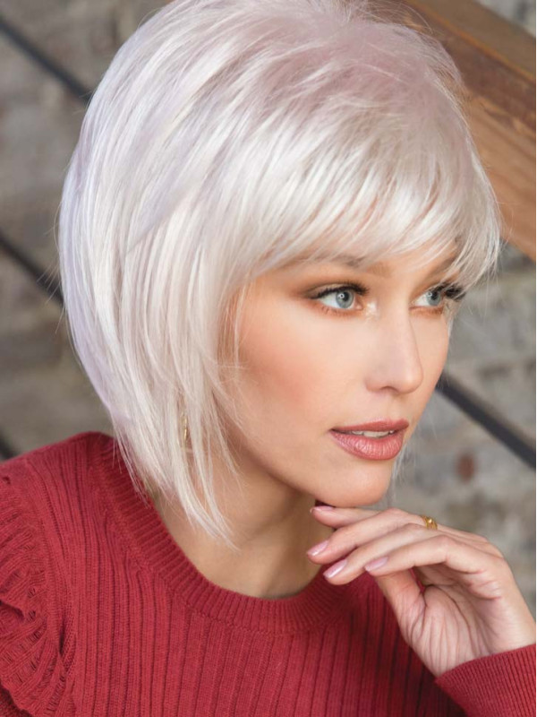 Short Jazzy Bob Straight Synthetic Capless Wigs With Bangs