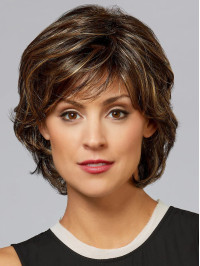 Short Layered Capless Straight Synthetic Wigs