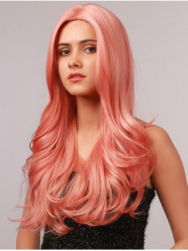 Long Body Wave Pink 20" Capless Synthetic Wig...