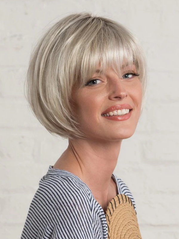 Short Bobs Straight With Bangs Capless Synthetic Wig