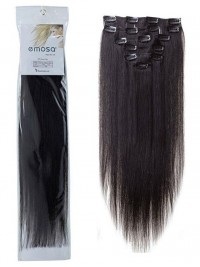 Clip In Remy Human Hair Extensions Off Black