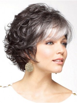 Nice Short Curly Capless Synthetic Hair Wigs 6 Inc...