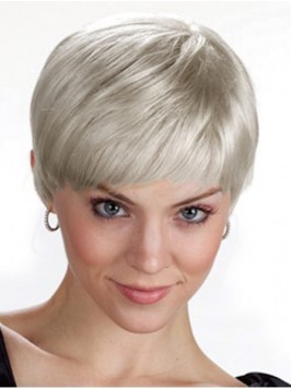 New Fashion Short Smooth Capless Synthetic Wigs 4 ...