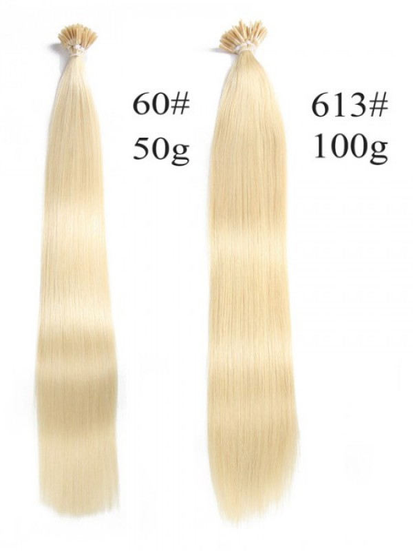 100S Keratin Stick I-tip UNice Straight Virgin Human Hair Extensions 1 g/s