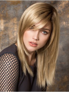 Medium Straight Blonde Lace Front Wig