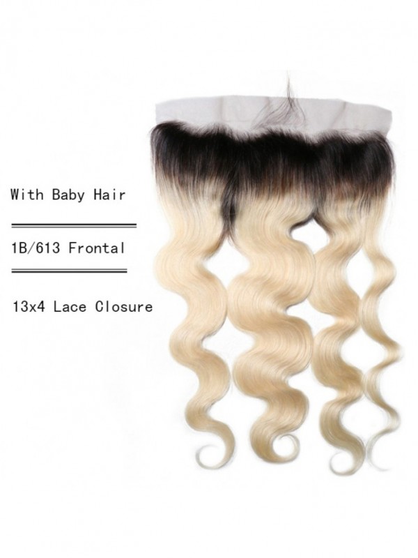 1B/613 Body Wave Lace Frontal Closure With Baby Hair